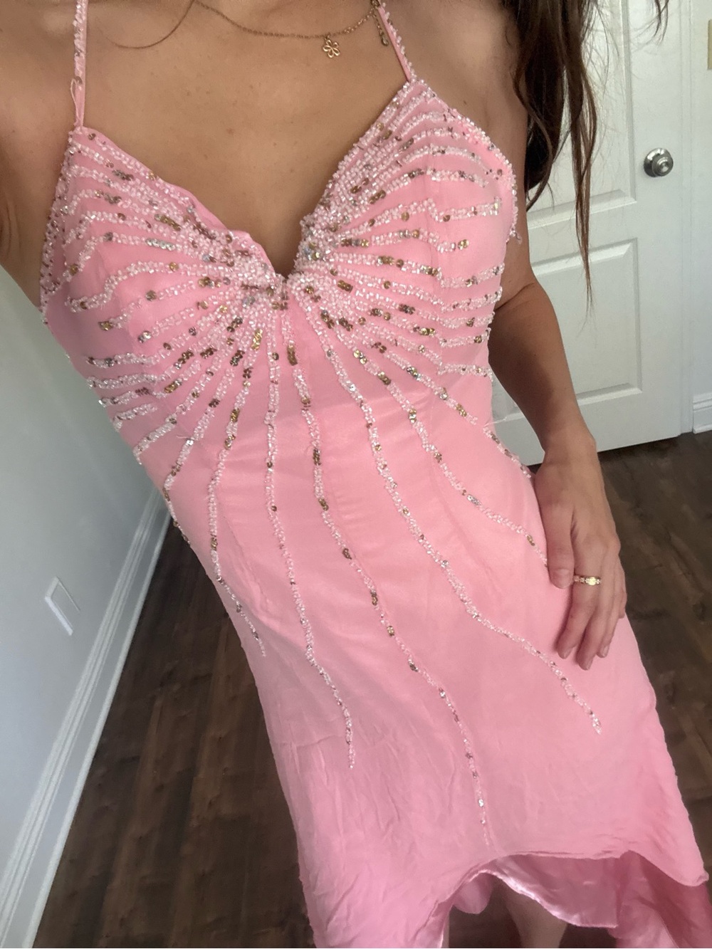 INSANE SILK BEADED FAIRY DRESS Y2K